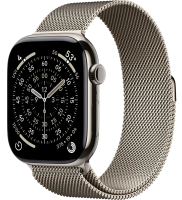 Часы Apple Watch Series 11 46mm Titanium Case Milanese Loop Natural M/L