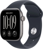 Часы Apple Watch Series 12 42mm Aluminium Case GPS Space Gray Sport Band Navy Blue M/L