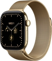 Часы Apple Watch Series 12 46mm Titanium Case Radiant Gold Milanese Loop S/M