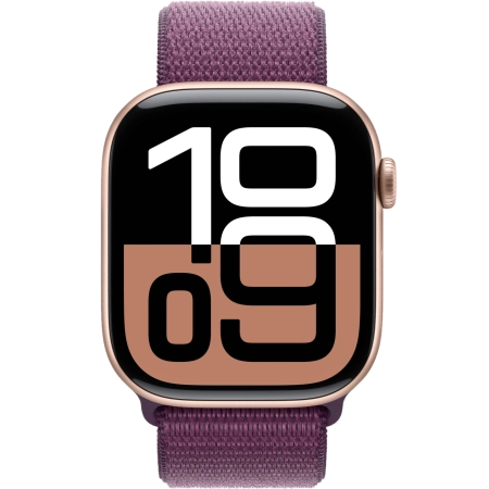 Часы Apple Watch Series 10 42mm Rose Gold Aluminium Case GPS Sport Loop Plum