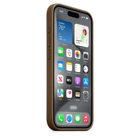 Чехол Apple iPhone 15 Pro FineWoven Case with MagSafe - Taupe