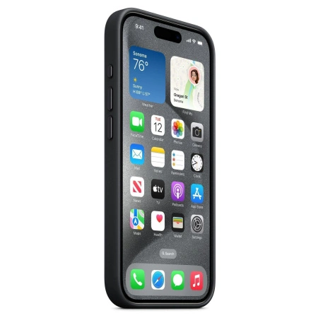 Чехол Apple iPhone 15 Pro FineWoven Case with MagSafe - Black