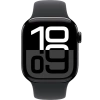 Часы Apple Watch Series 10 46mm Jet Black Aluminium Case GPS Sport Band Black S/M