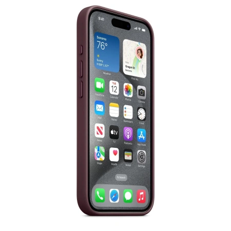 Чехол Apple iPhone 15 Pro FineWoven Case with MagSafe - Mulberry