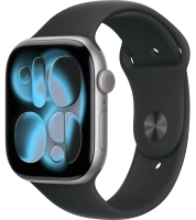 Часы Apple Watch Series 11 42mm Space Gray Aluminium Case GPS Sport Band Black S/M