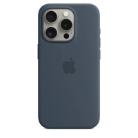 Чехол Apple iPhone 15 Pro Max Silicone Case with MagSafe -  Storm Blue