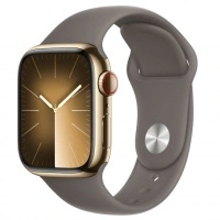 Часы Apple Watch Series 9 45mm Gold Stainless Steel Case Sport Band Clay M/L