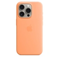 Чехол Apple iPhone 15 Pro Max Silicone Case with MagSafe -  Orange Sorbet