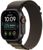 Часы Apple Watch Ultra 4 49mm Titanium Case Black / Alpine Loop Dark Olive L