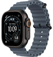 Часы Apple Watch Ultra 3 49mm Titanium Case Black / Ocean Band Anchor Blue