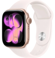 Часы Apple Watch Series 11 42mm Rose Gold Aluminium Case GPS Sport Band Light Blush S/M