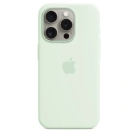 Чехол Apple iPhone 15 Pro Max Silicone Case with MagSafe - Soft Mint