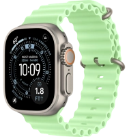 Часы Apple Watch Ultra 3 49mm Titanium Case Natural / Ocean Band Neon Green