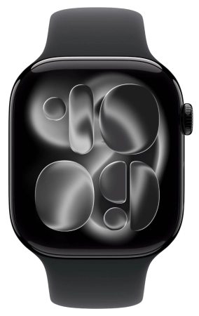 Часы Apple Watch Series 11 46mm Jet Black Aluminium Case GPS Sport Band Black M/L