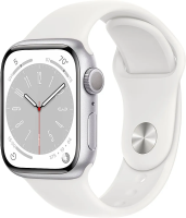 Часы Apple Watch Series 8 45mm Aluminum Case GPS Sport Band White S/M